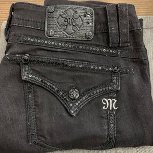 Miss Me black jeans in like new condition